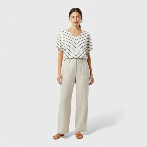 Blusa Feminina Gola V Manga Curta Lurex