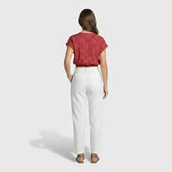 Blusa feminina estampada com cós em elástico