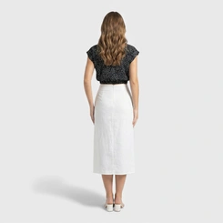Blusa feminina estampada com cós em elástico