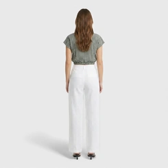 Blusa feminina estampada com cós em elástico
