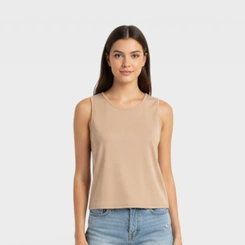 Regata Feminina Básica Lisa Gola Redonda Viscose