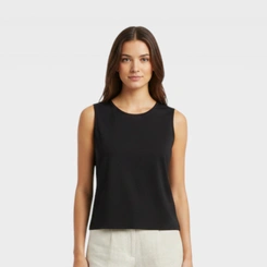 Regata Feminina Básica Lisa Gola Redonda Viscose