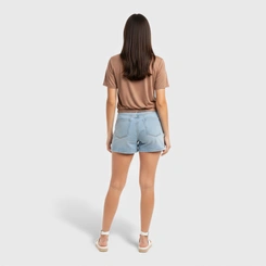 Blusa feminina lisa com barra em elástico