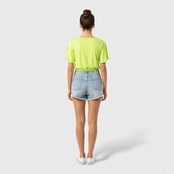 Blusa feminina lisa com barra em elástico