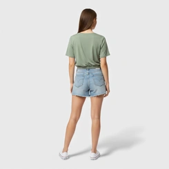 Blusa feminina lisa com barra em elástico