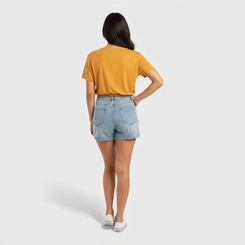 Blusa feminina lisa com barra em elástico