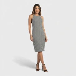 Vestido de alça estampado