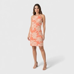Vestido de alça estampado