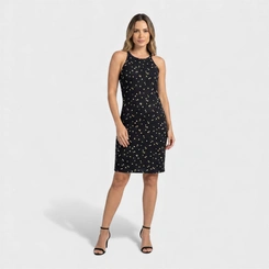 Vestido de alça estampado