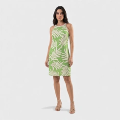 Vestido de alça estampado