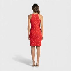 Vestido de alça estampado