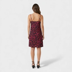 Vestido Estampado Com Alça Midi