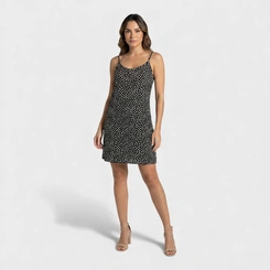 Vestido Estampado Com Alça Midi