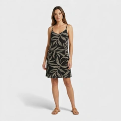 Vestido Estampado Com Alça Midi