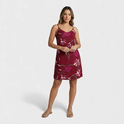 Vestido Estampado Com Alça Midi