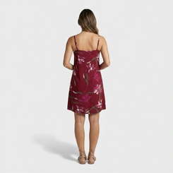 Vestido Estampado Com Alça Midi
