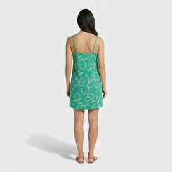 Vestido Estampado Com Alça Midi