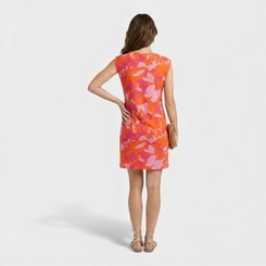 Vestido Estampado Com Manga Japonesa