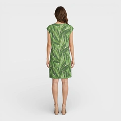 Vestido Estampado Com Manga Japonesa