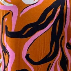 Vestido Estampado Com Manga Japonesa