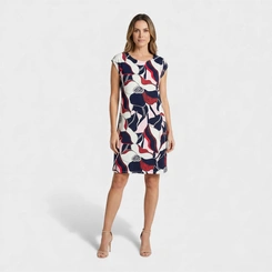 Vestido Estampado Com Manga Japonesa