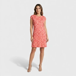 Vestido Estampado Com Manga Japonesa