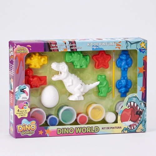 Kit Massinha E Pintura Dinossauro Com Acessórios