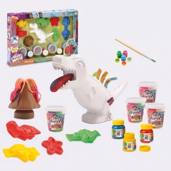 Kit Massinha E Pintura Dinossauro Com Acessórios