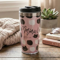 Copo Térmico Com Tampa Miau Uatt 465ml
