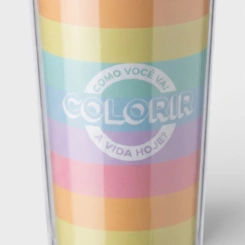 Copo Térmico Com Tampa Colorir Uatt 465ml