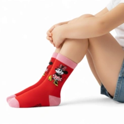 Meia Infantil Menina Minnie Disney - Jolitex Ternille