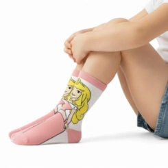 Meia Infantil Menina Princesas Disney - Jolitex Ternille