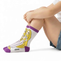 Meia Infantil Menina Princesas Disney - Jolitex Ternille