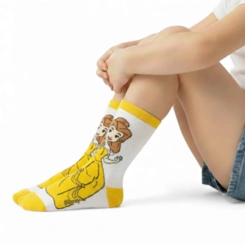 Meia Infantil Menina Princesas Disney - Jolitex Ternille