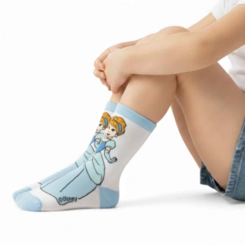 Meia Infantil Menina Princesas Disney - Jolitex Ternille
