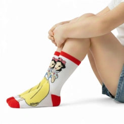Meia Infantil Menina Princesas Disney - Jolitex Ternille