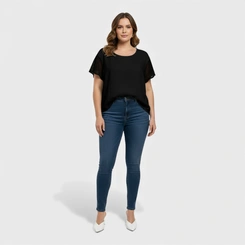 Blusa Feminina Chic Top Manga Crochê