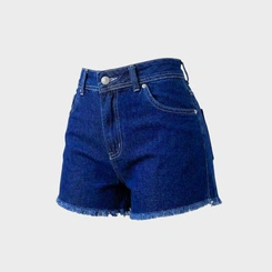 Shorts Feminino Jeans Escuro Human Body