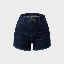 Shorts Feminino Jeans Escuro Human Body
