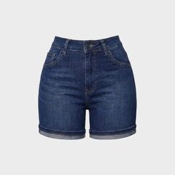 Bermuda Jeans Escuro Feminina Human Body