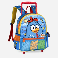 Mochila de Rodinhas Galinha Pintadinha Artes Original Clio Style