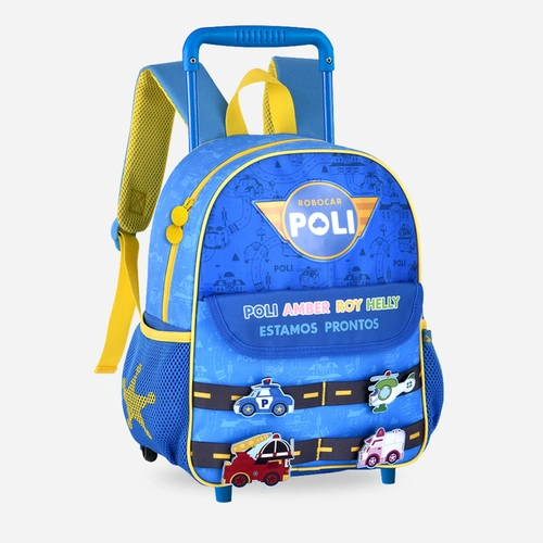 Mochila de Rodinhas Robocar Poli Original Clio Style