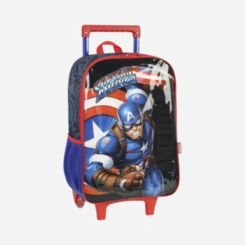 Kit Mochila De Rodinhas E Lancheira Personagens Vingadores Luxcel
