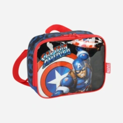 Kit Mochila De Rodinhas E Lancheira Personagens Vingadores Luxcel