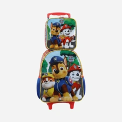 Kit Mochila De Rodinhas E Lancheira Patrulha Canina Xeryus