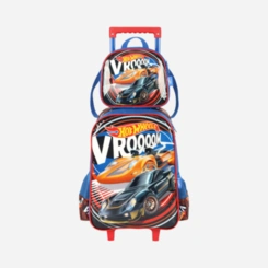 Kit Mochila De Rodinhas E Lancheira Hot Wheels Luxcel