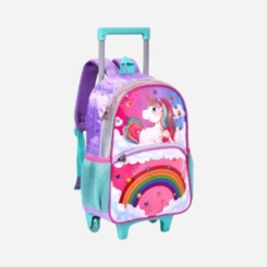 Mochila De Rodinha Escolar Infantil Unicórnio Clio Menina