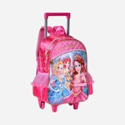 Mochila Rodinha Escolar Princesas Mágicas Rosa Clio Menina