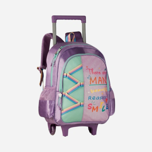 Mochila Infantil Juvenil Carrinho E Costas Clio Style Lilás