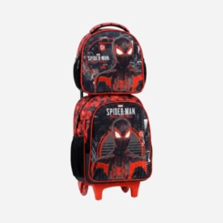 Kit Mochila De Rodinhas E Lancheira Homem Aranha Miles Xeryus